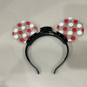 Disney On Ice Minnie Mouse Polka-dot Flashing Light Up Ears Headband Working